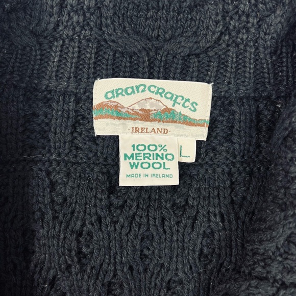 Aran Crafts Ireland Double Collar Merino Aran Coat - Picture 4 of 7